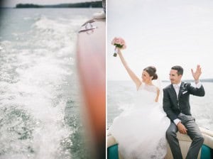 Boot Brautpaar Wellen