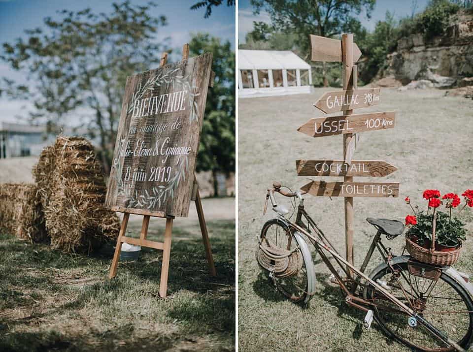 Romantische Hochzeit in der Vulkanlandschaft von Auvergne, Frankreich
